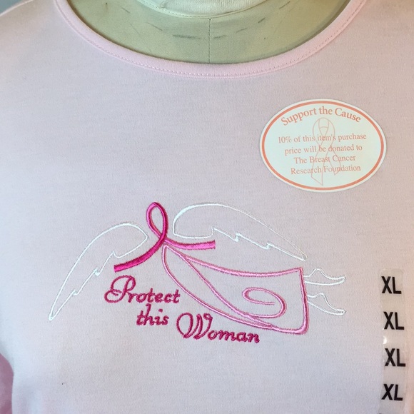 NWT Callan & Co Pink Tee Shirt Breast Cancer Angel Logo XL - Picture 2 of 7